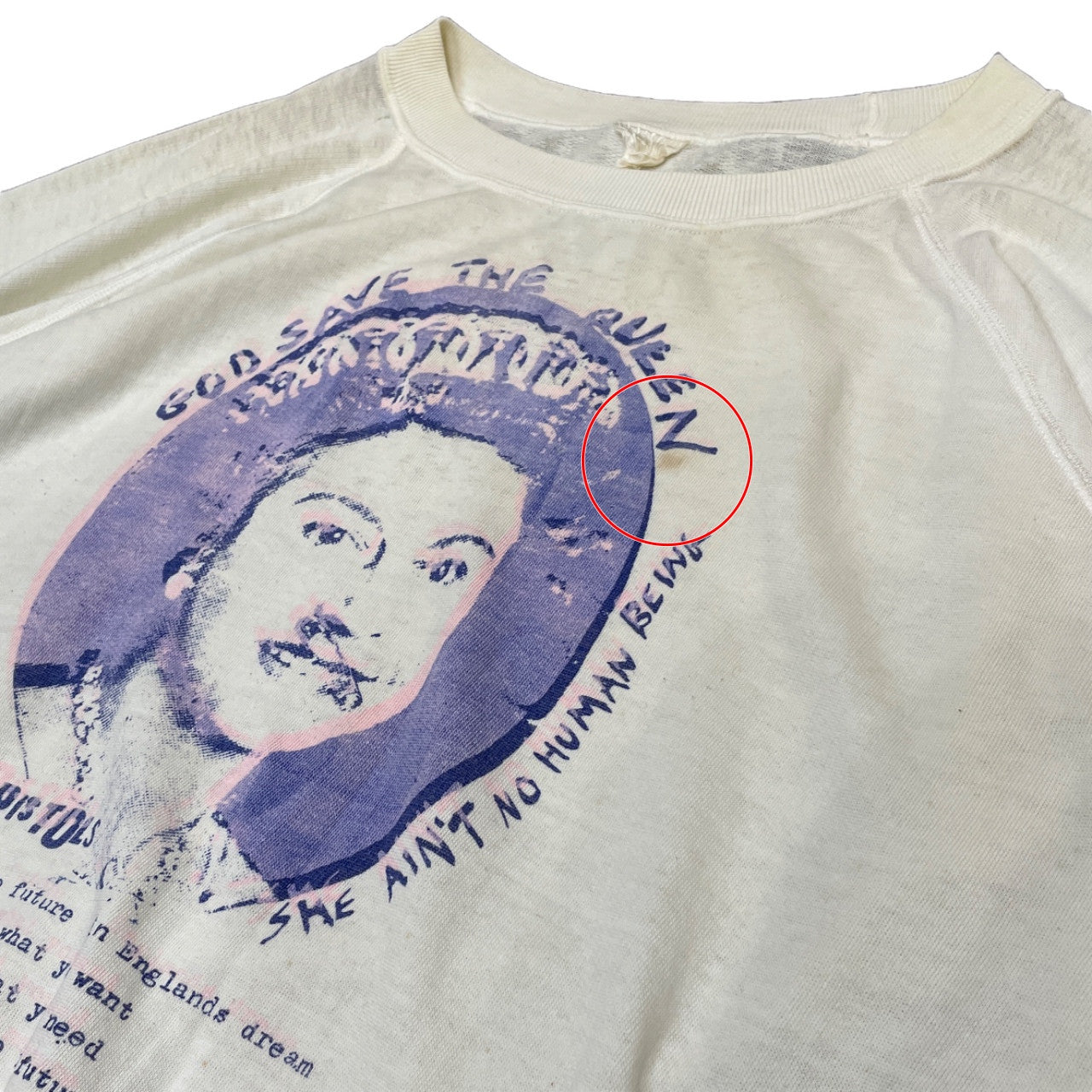 A STORE ROBOT God save the Queen プリントスウェットシャツ Archive 80s 90s トップス アストアロボット メンズ レディース ユニセックス