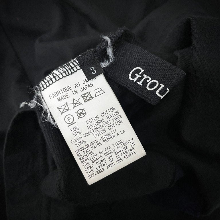 Ground Y 縦接ぎ切替ロングスリーブカットソー Tシャツ Tee T-shirt 長袖 トップス Yohji Yamamoto ヨウジヤマモト グラウンドワイ メンズ レディース ユニセックス