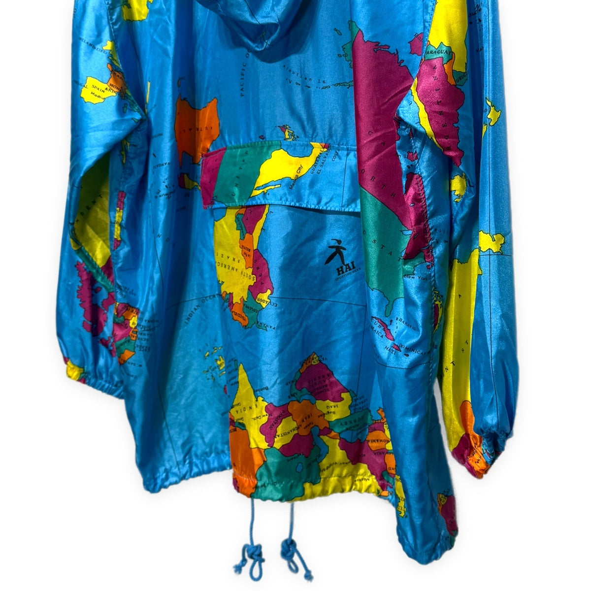 HAI SPORTING GEAR 世界地図プリントナイロンジップアップパーカー フーディ ジャケット アウター Archive 80s 90s ISSEY MIYAKE イッセイミヤケ メンズ レディース ユニセックス