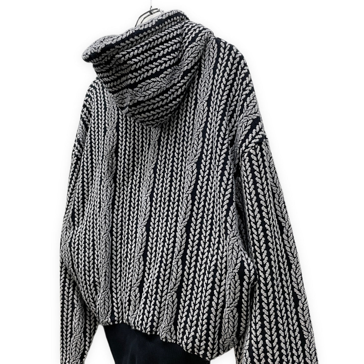 anrealage homme 24AW ROPE KNITTING JACQUARD SWEAT HOODIE ロープ柄ジャカードプルオーバースウェットパーカー フーディ トップス 定価46,200円 アンリアレイジ オム メンズ