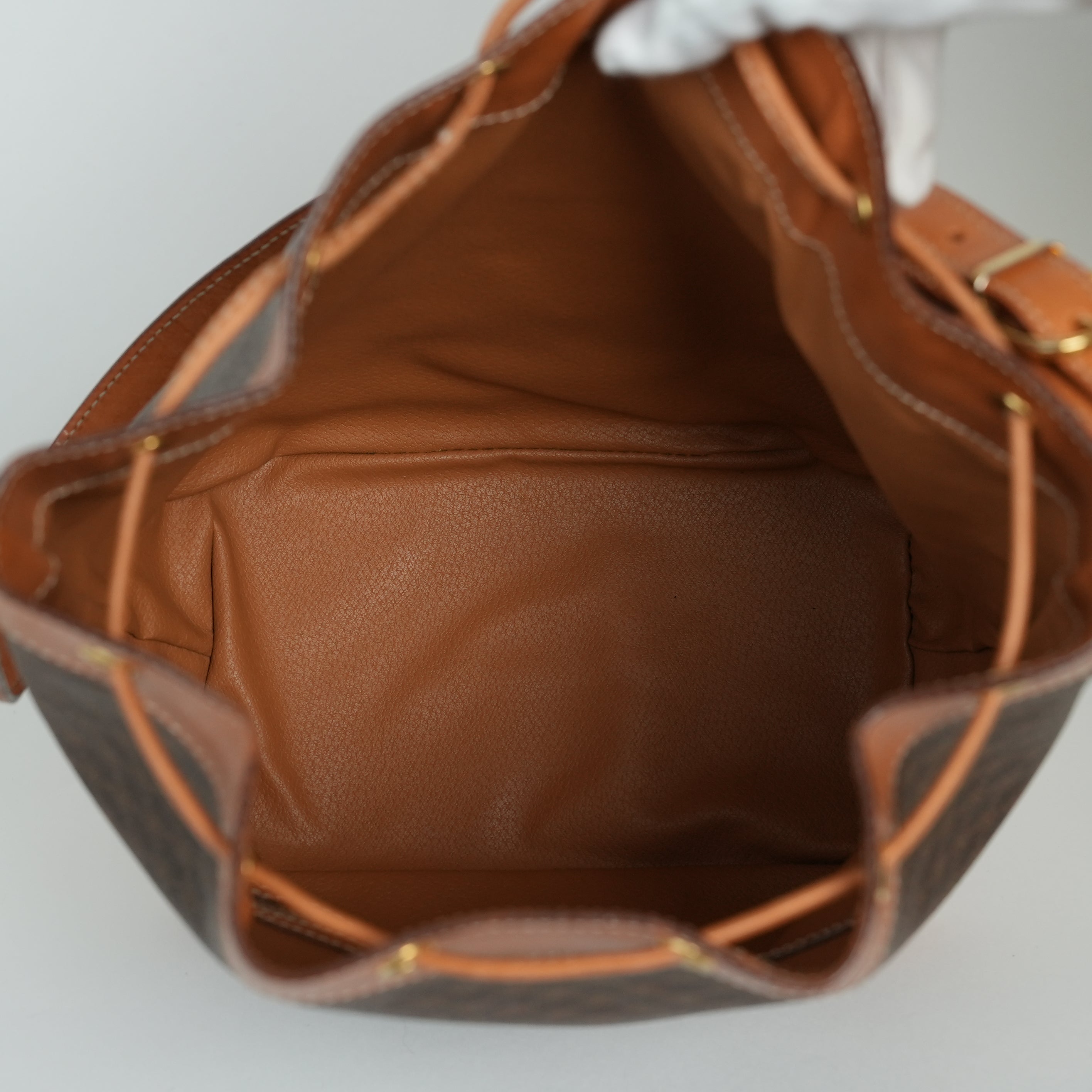 CELINE 巾着ショルダーバッグ マカダム