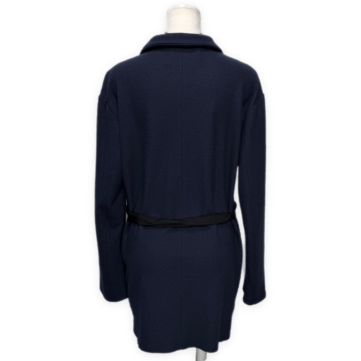 LANVIN ウール切り替えウエストリボンカシュクールジャケット アウター トップス Archive ランバン レディース