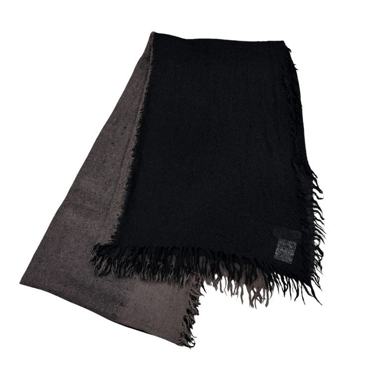 Yohji Yamamto Pour Homme 17AW ウールガーゼニードルパンチトライカラー大判マフラー ストール スカーフ 小物 ヨウジヤマモトプールオム メンズ レディース ユニセックス