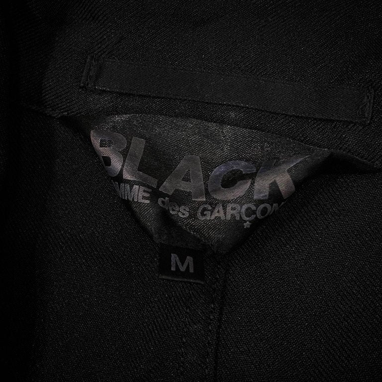 BLACK COMME des GARCONS 12SS ポリエステル縮絨迷彩リップストップ切替4Bテーラードジャケット ブレザー カモフラージュ アウター ブラック コムデギャルソン メンズ レディース ユニセックス