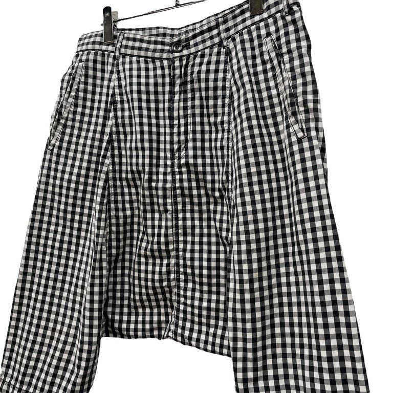 BLACK COMME des GARCONS ギンガムチェックサルエルハーフパンツ ショーツ ショート ボトムス ブラック コムデギャルソン メンズ レディース ユニセックス