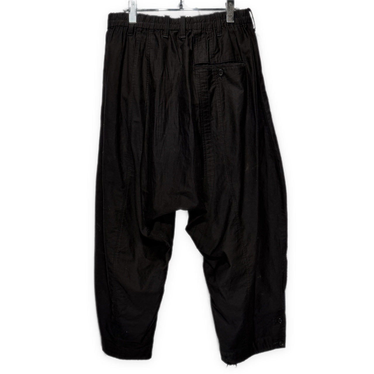Yohji Yamamoto Pour Homme コットンツイル縦接ぎ裾開きサルエルパンツ ボトムス 定価63,800円 ヨウジヤマモトプールオム メンズ