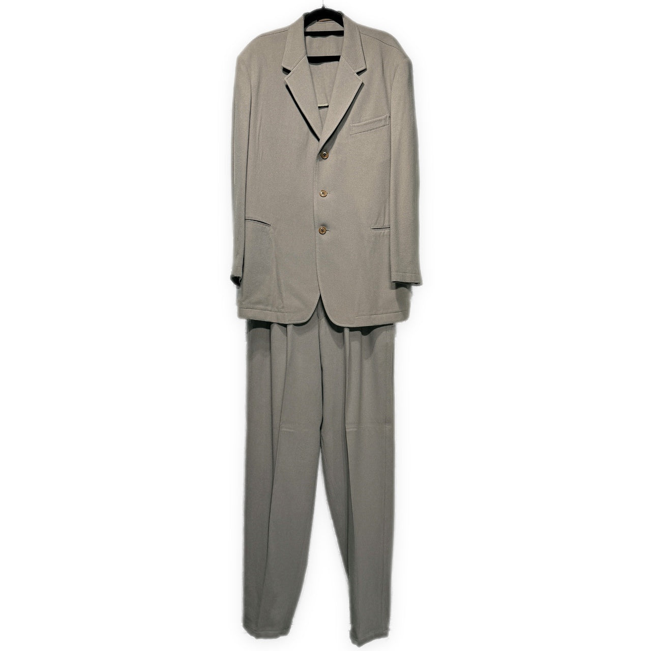 Y's for men ウールセットアップスーツ 3Bテーラードジャケット 2タックワイドテーパードパンツ スラックス トラウザーズ Archive 90s Yohji Yamamoto Pour Homme ヨウジヤマモトプールオム ワイズフォーメン メンズ