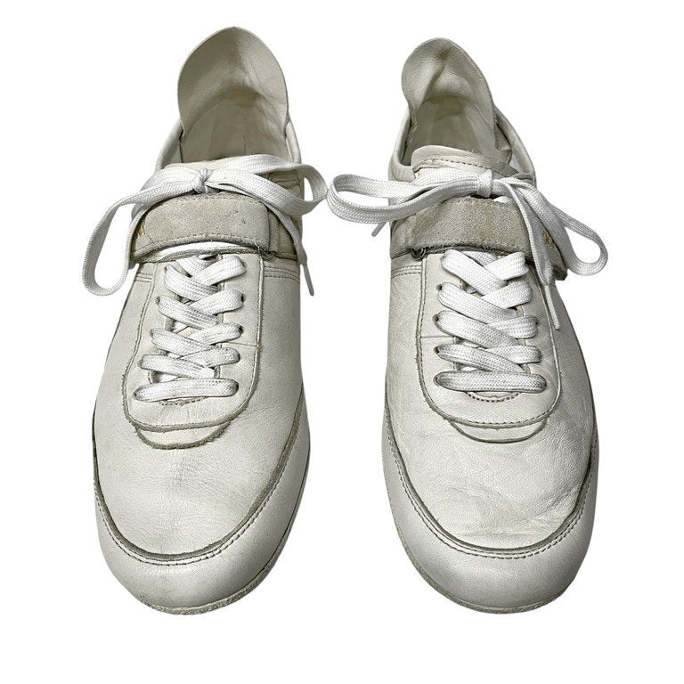 DOLCE&GABBANA スエードカーフレザー切替エナメルラインデザインレースアップベルクロローカットスニーカー シューズ 靴 クツ ベルト D&G 8 27cm ドルチェアンドガッバーナ メンズ