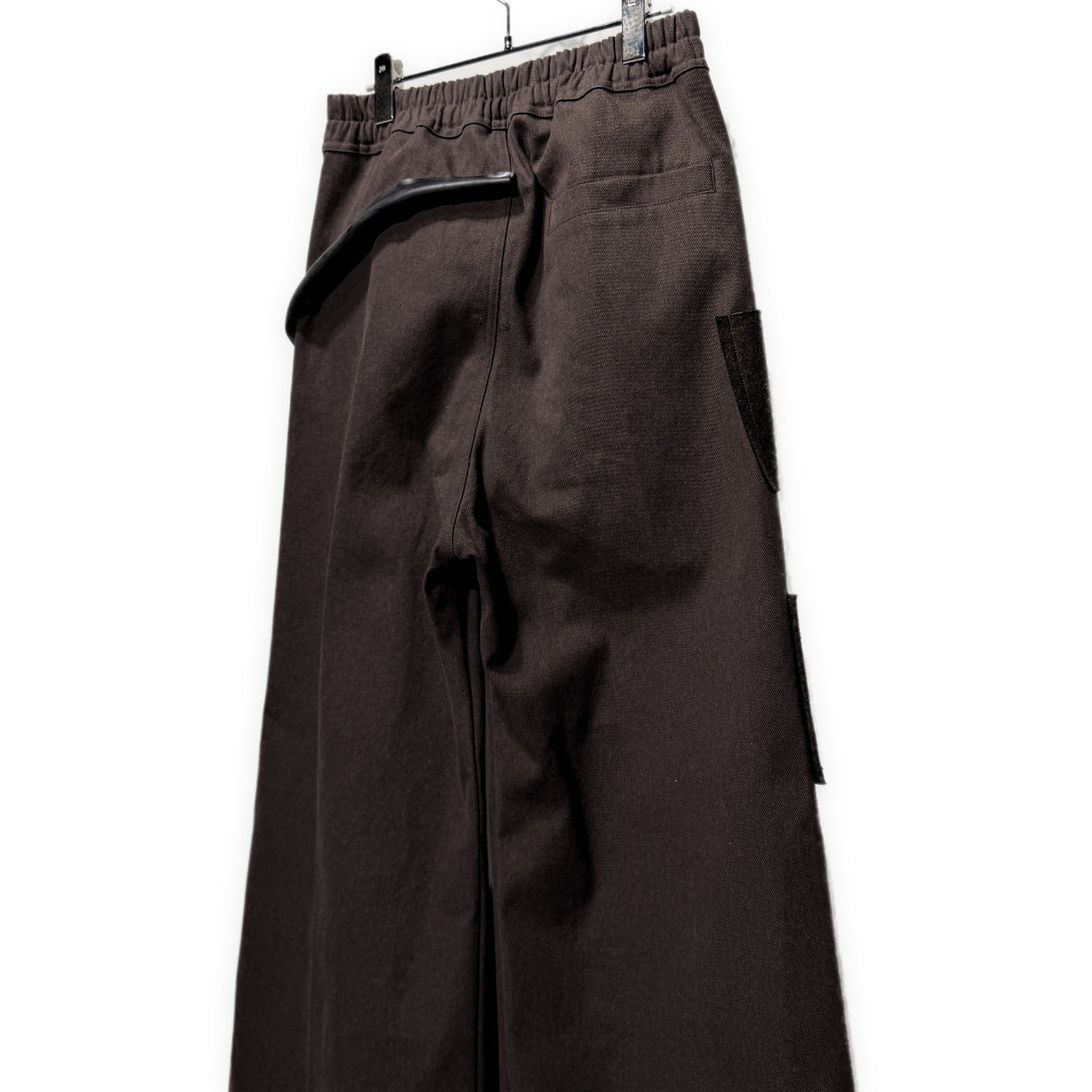Rick Owens 24AW WIDE BELA PANTS ラバー装飾パッチワークポケットカットオフワイドベラパンツ ワイド フレア ボトムス RR02D6307-CTWWTY リックオウエンス メンズ