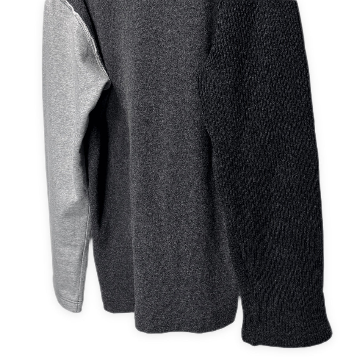 COMME des GARCONS SHIRT 02AW ウール切り替えクレイジーパターンクルーネックニットセーター トップス スウェット Archive 00s コムデギャルソンシャツ メンズ