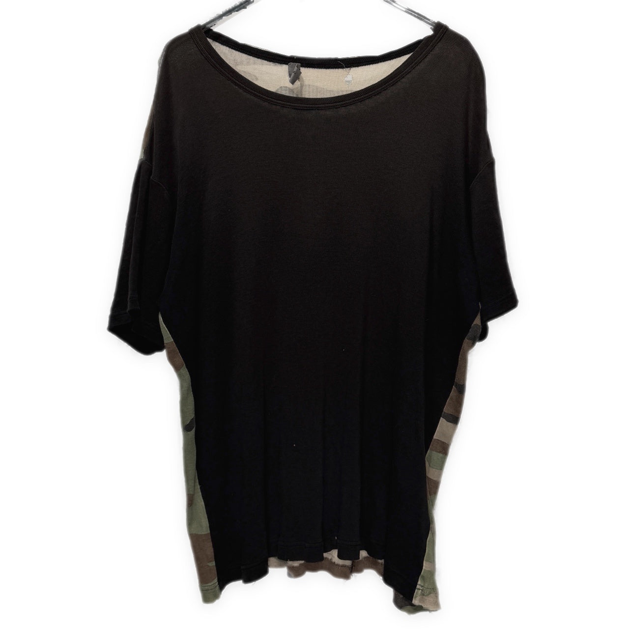 Yohji Yamamoto Pour Homme 10AW THE MEN 4.1 2010 TOKYO 迷彩切り替えバックロゴプリントカットソー Tシャツ Tee T-shirt カモフラージュ柄 半袖 Archive ヨウジヤマモトプールオム メンズ