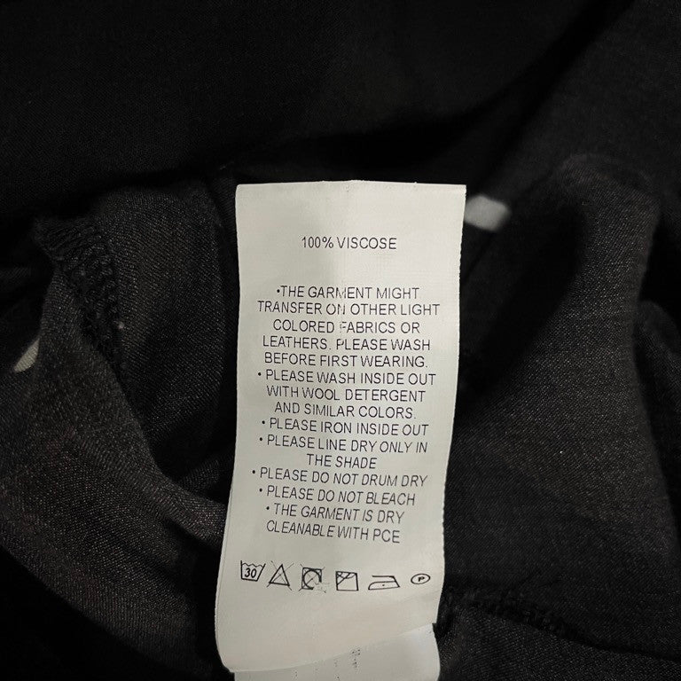 PAL OFFNER 18AW レーヨン抜染英字ナンバリングプリントカットオフロングシャツ ブラウス トップス アウター 総柄 パルオフナー メンズ レディース ユニセックス