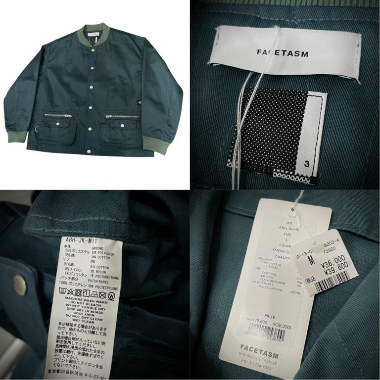 FACETASM × Dickies 23SS スナップボタンブルゾン ジャケット ABH-JK-M11 未使用タグ付き 定価39,600円 ファセッタズム デッキーズ メンズ