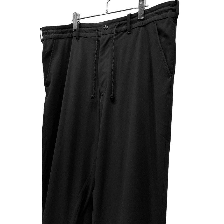 S'YTE Yohji Yamamoto ポリエステルレーヨンギャバジンフレアシームカラスパンツ 名作 Archive ドローストリング イージー ボトムス サイト ヨウジヤマモト Pour Homme プールオム メンズ レディース ユニセックス