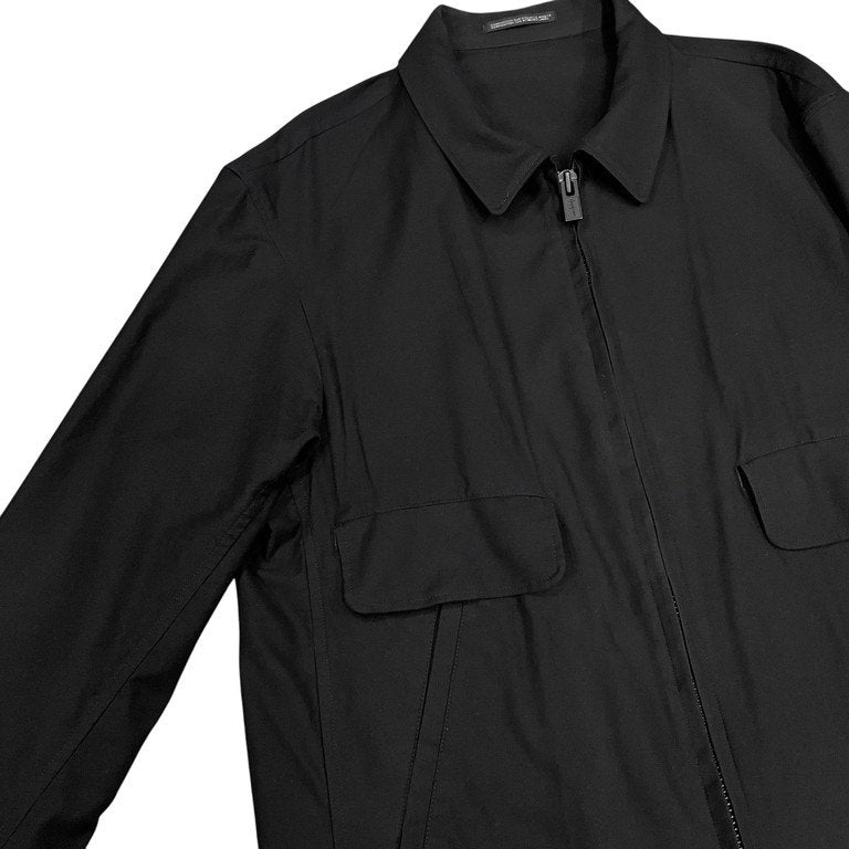 Yohji Yamamoto Pour Homme 23SS A-ONE LAYER SINGLE RIDERS JK コットンギャバジンバックルストラップジップアップシングルライダースジャケット スポーツジャケット ブルゾン Archive ヨウジヤマモトプールオム メンズ