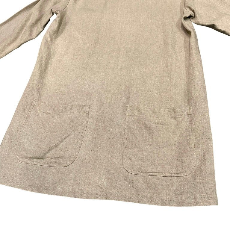Christopher Nemeth リネンフロントバックダブルポケットロングコート Archive 90s 初期 ジャケット ブルゾン アウター クリストファーネメス メンズ レディース ユニセックス