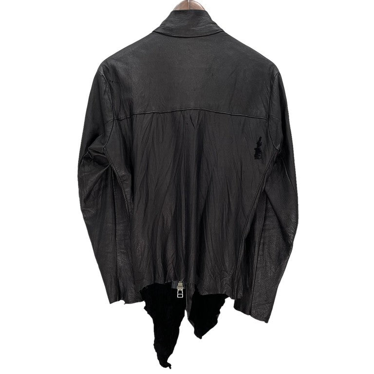 Johan CHAOS別注 ラムレザーカットオフアシンメトリージップアップジャケット