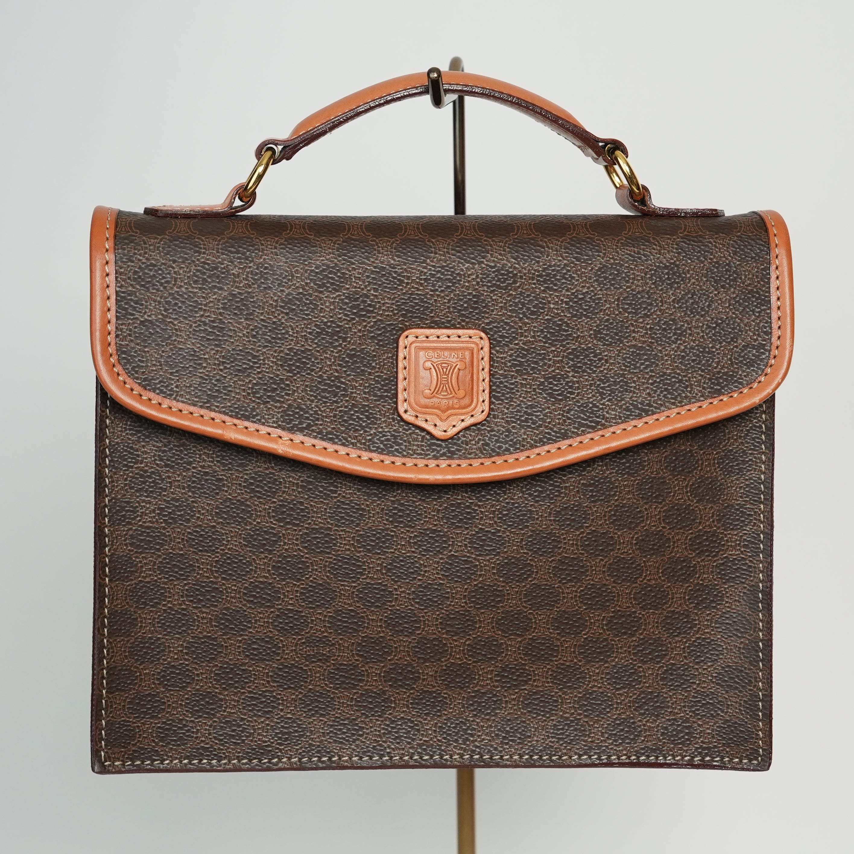 CELINE マカダム 2WAYハンドバッグ