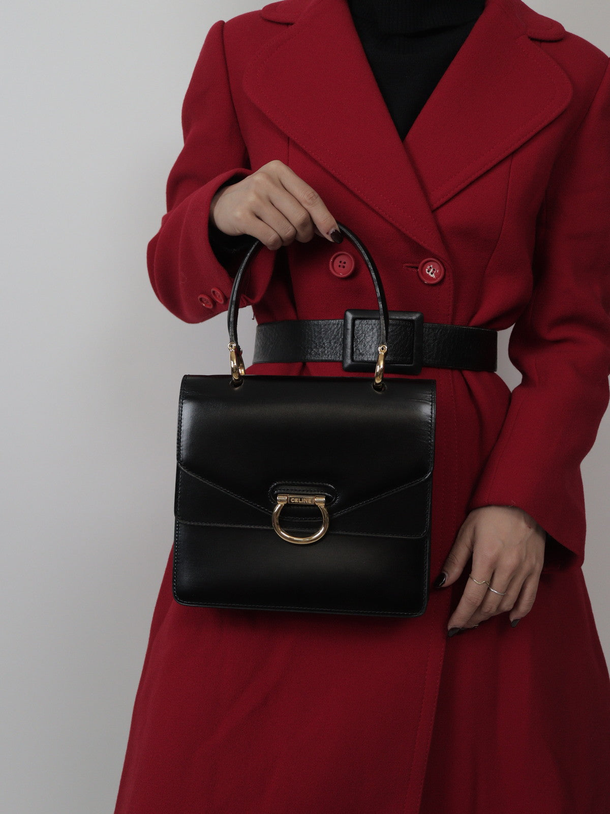 CELINE レザー ハンドバッグ