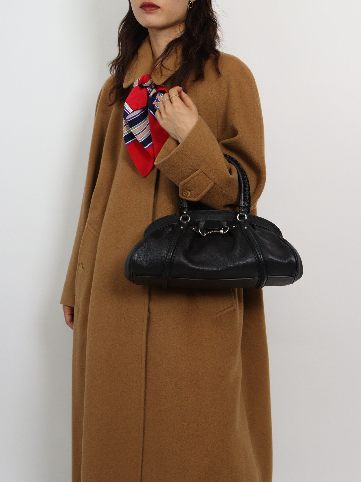 Christian Dior メタルプレート ハンドバッグ