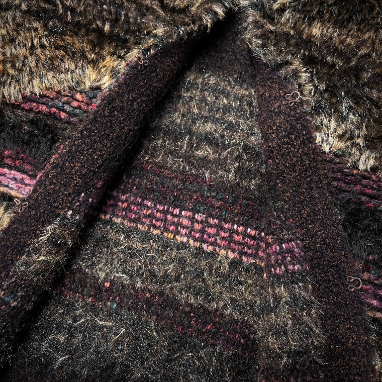 Mame Kurogouchi 22AW Mountainscape Gradation Knitted Coat MM22FW-KN001