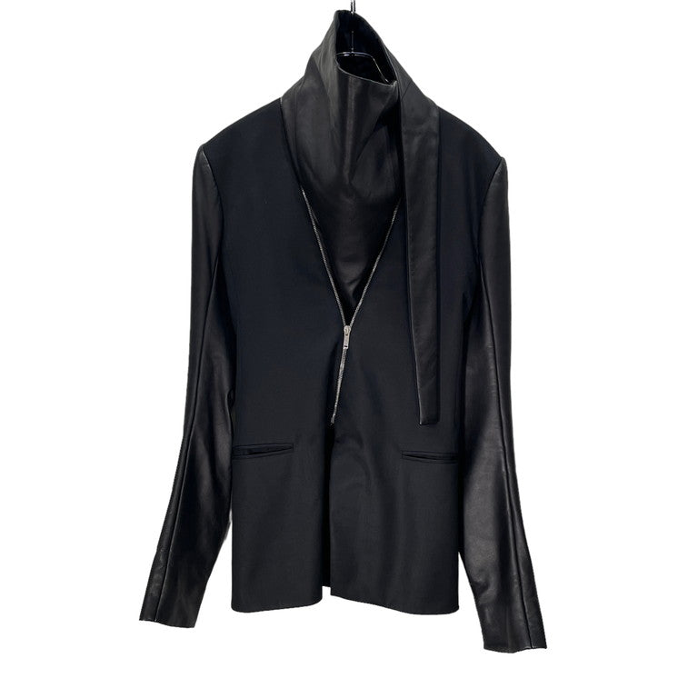 GARETH PUGH Leather switching high neck jacket