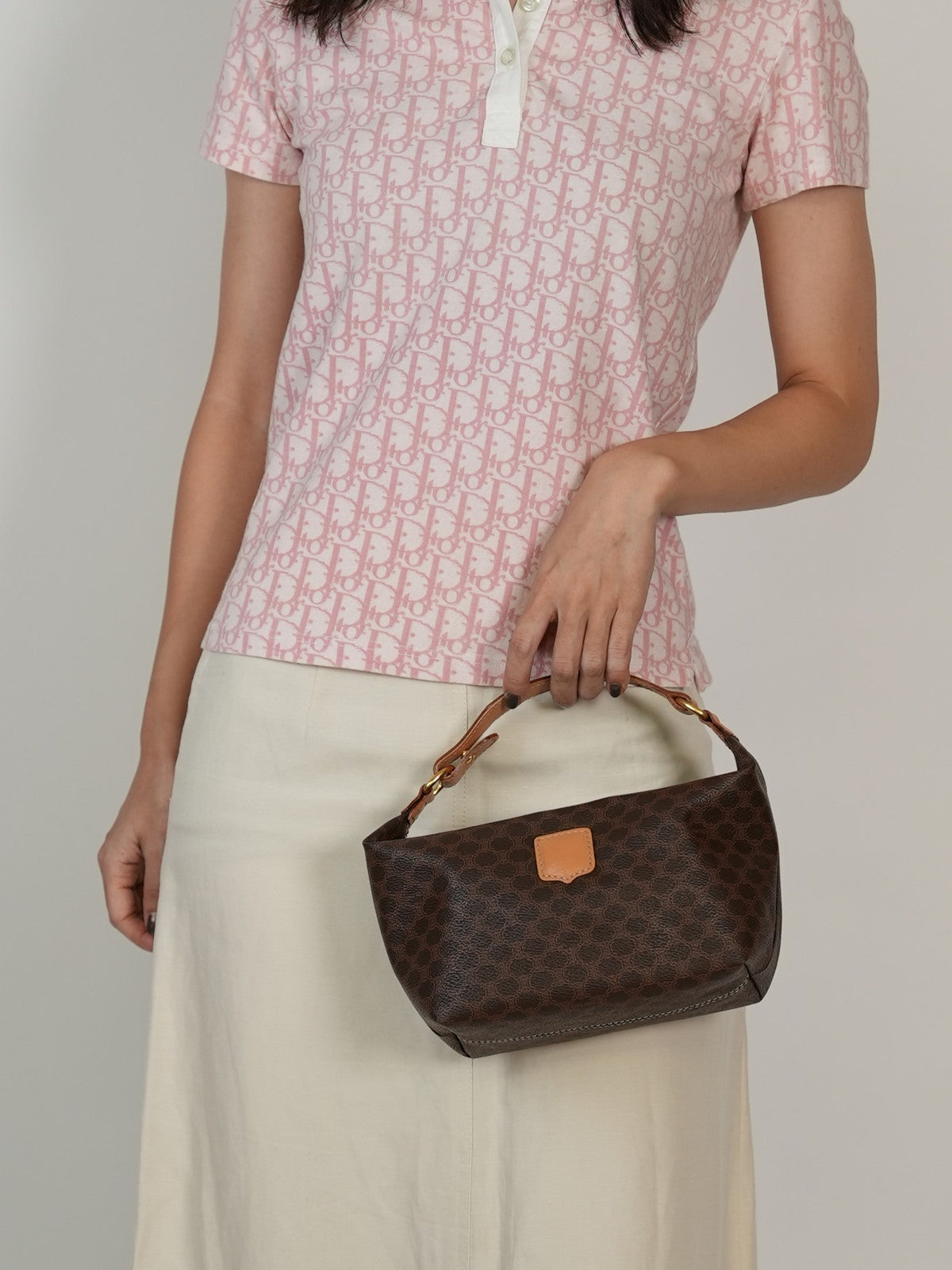 CELINE マカダム ハンドルポーチ