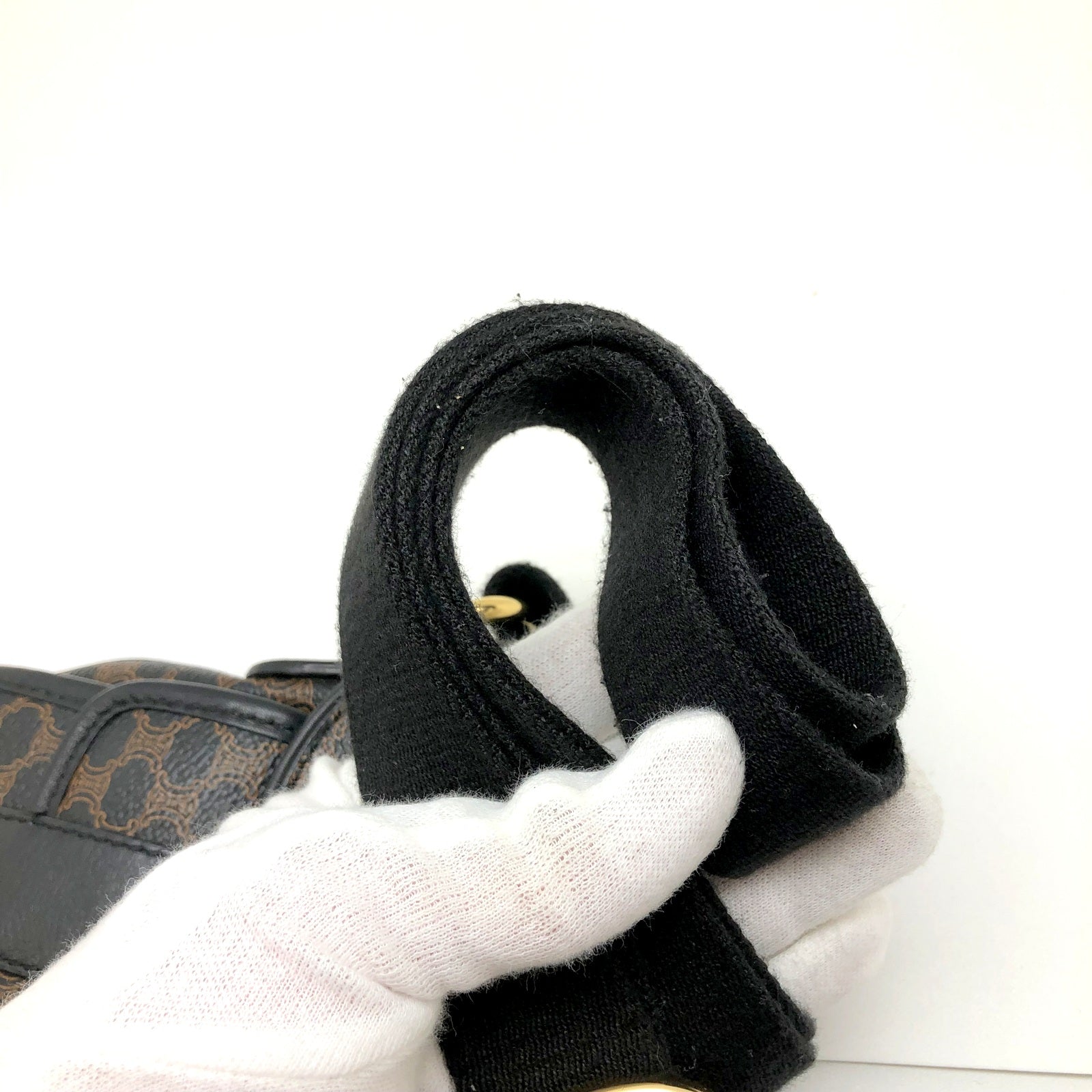 CELINE ショルダーバッグ マカダム ブラック