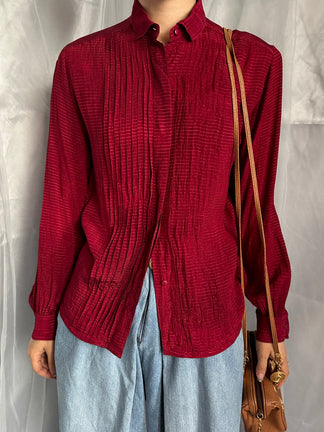 Christian Dior シルク混ピンタックシャツ