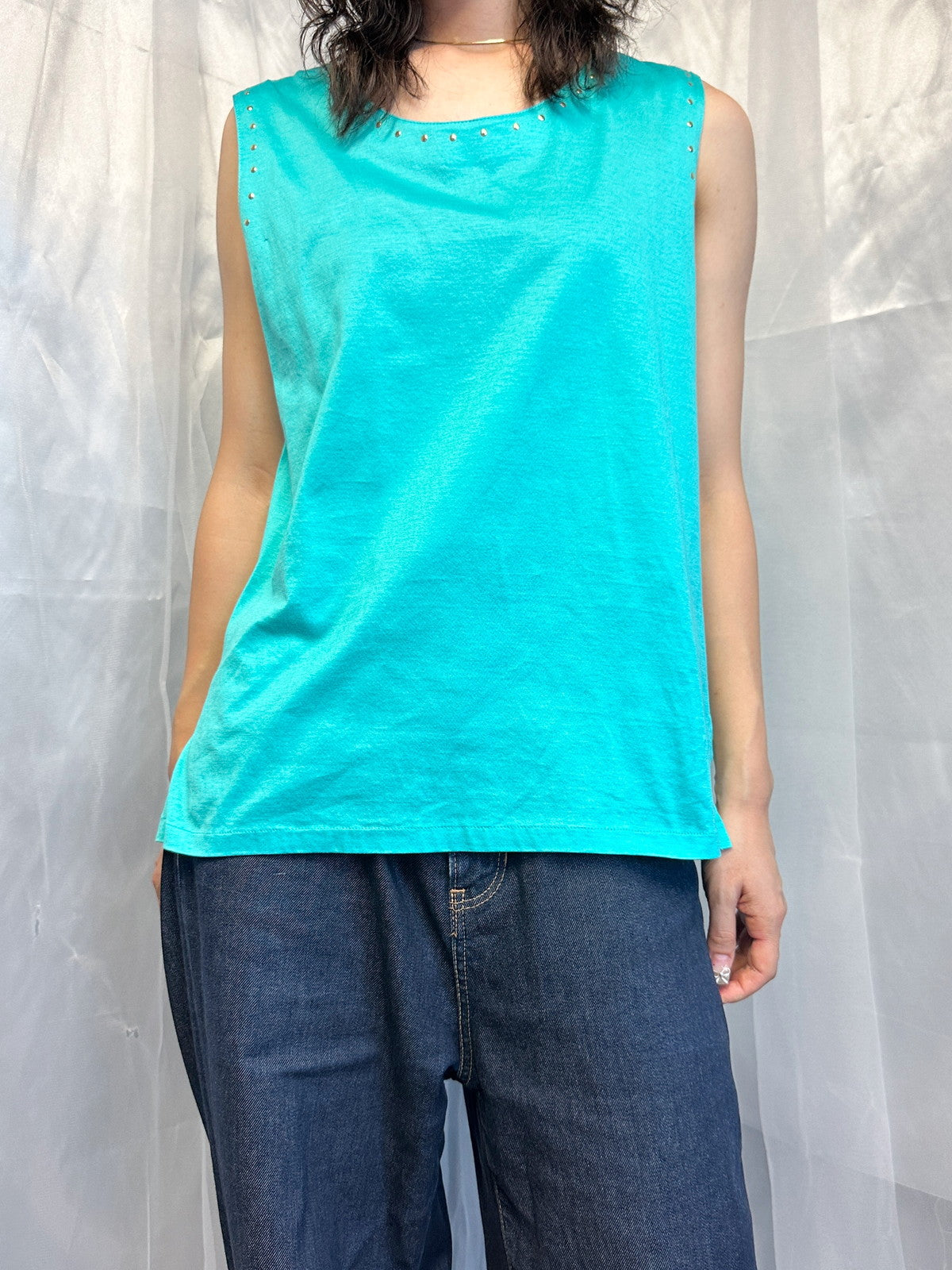 YVES SAINT LAURENT スタッズタンクトップ