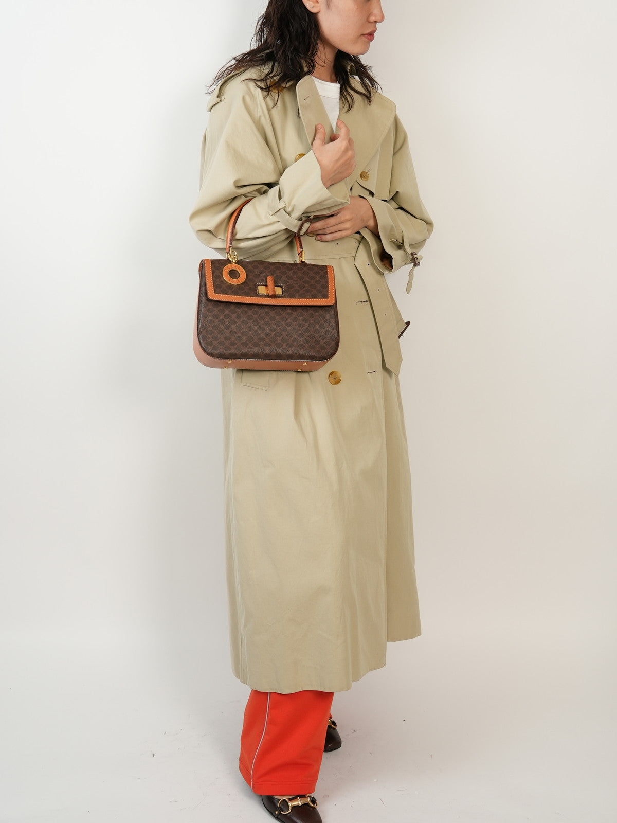CELINE マカダム 2WAYハンドバッグ