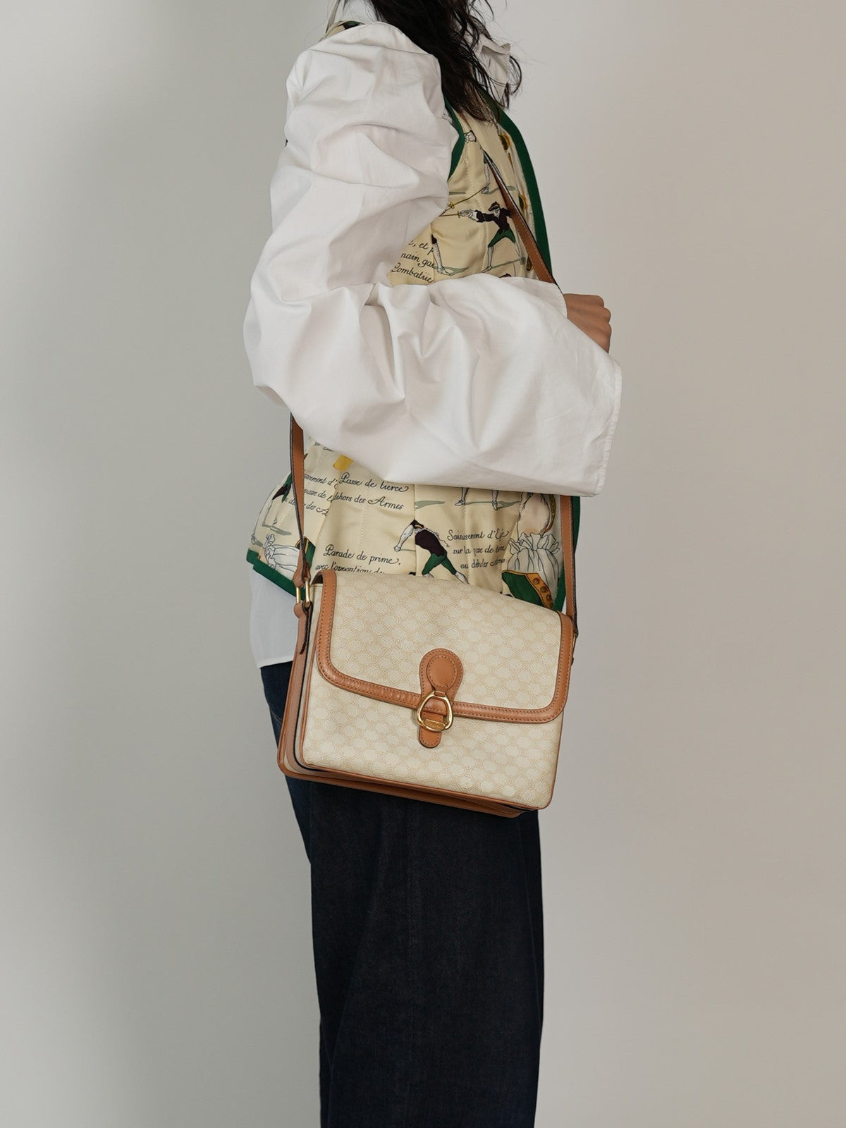 CELINE マカダム ショルダーバッグ