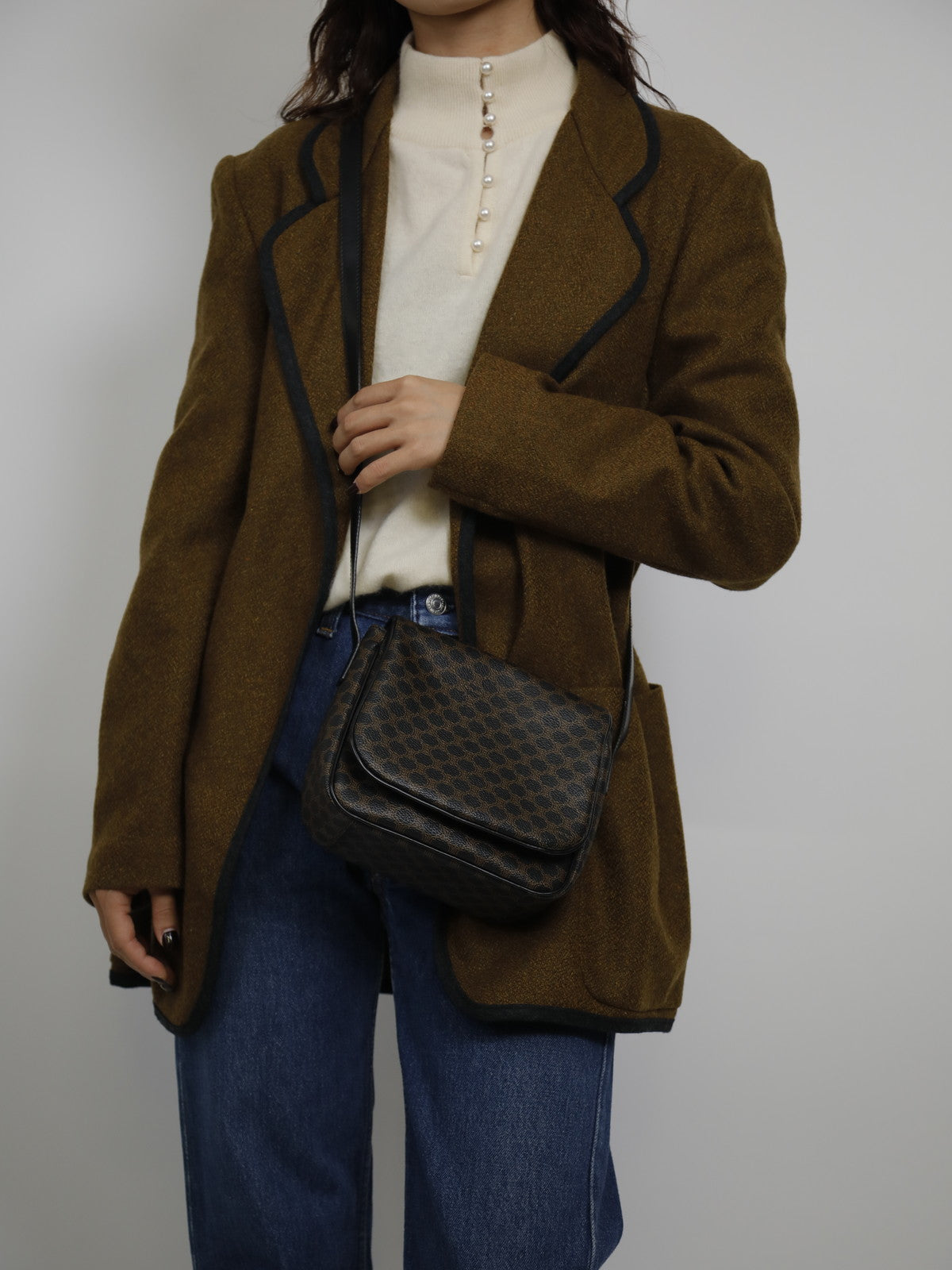 CELINE マカダム ショルダーバッグ