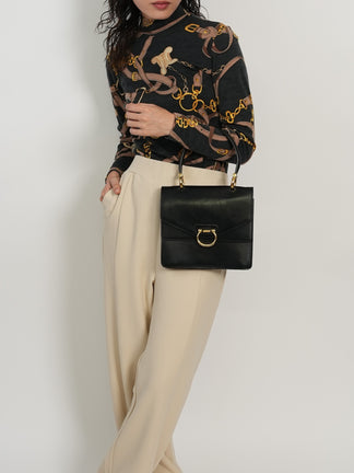 CELINE ダブルフラップ ハンドバッグ