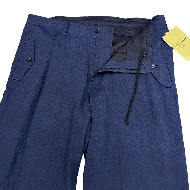 Yohji Yamamoto Pour Homme 23SS 60 MIXEDWEAVE RA L O-INDIGO HEM WITH INTERFACING PANTS