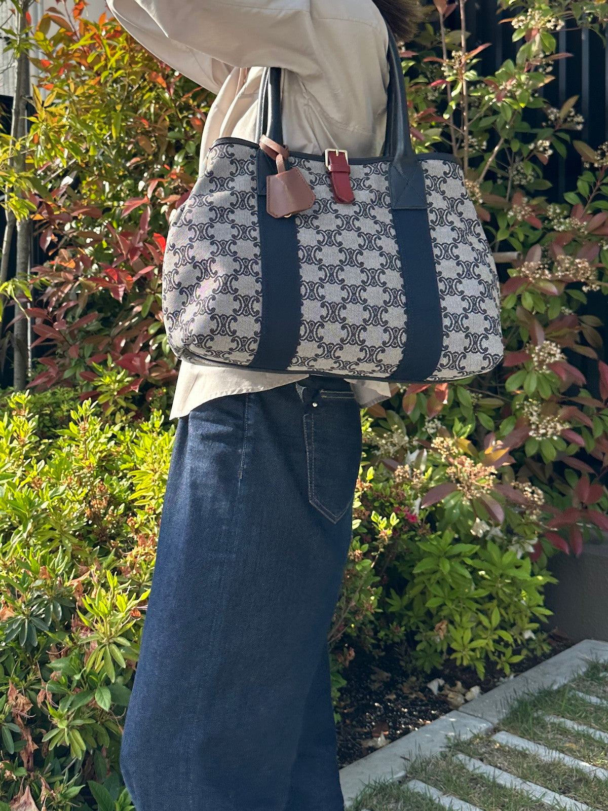 CELINE トートバッグ キャンバス マカダム