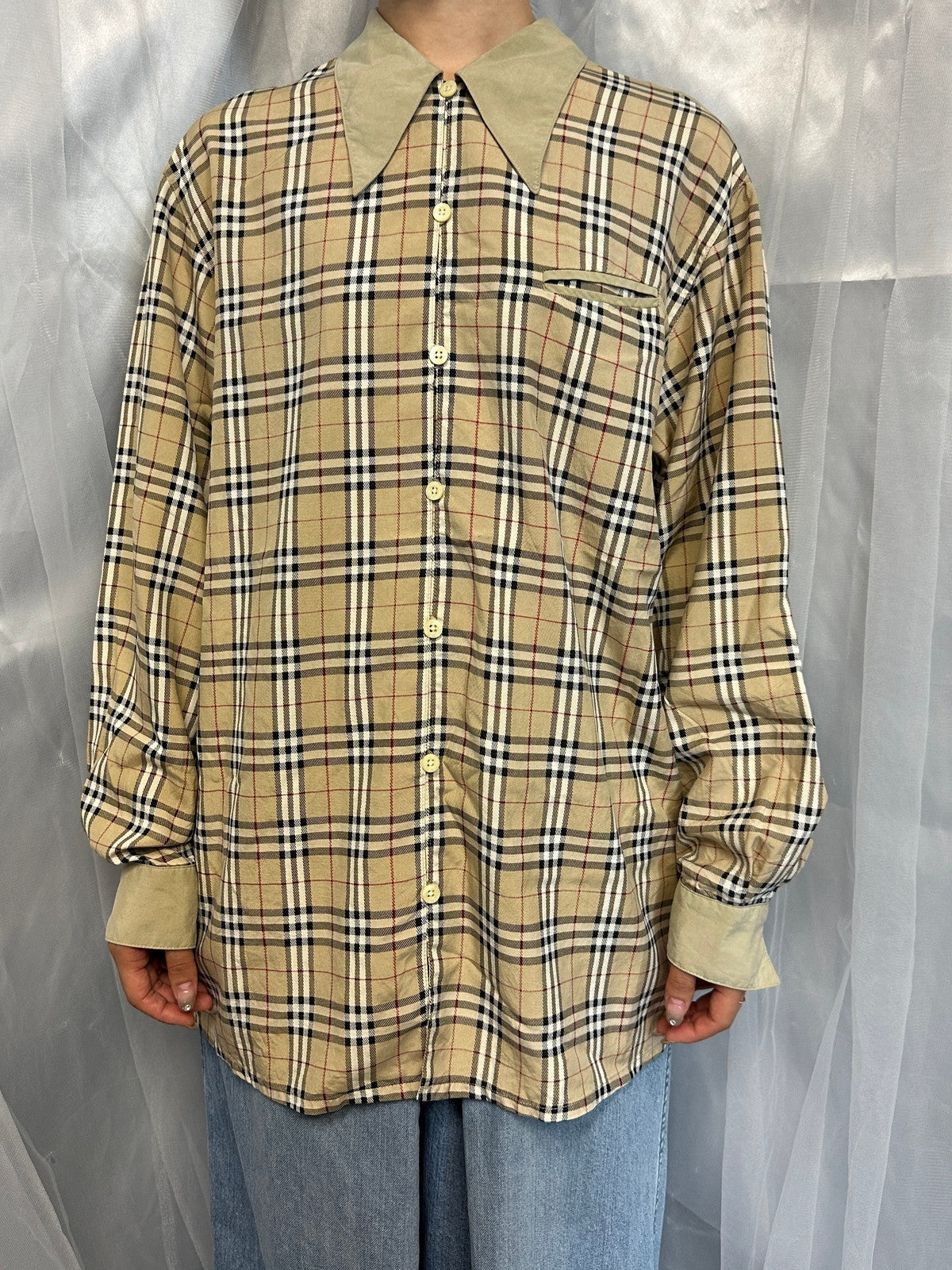 BURBERRYS' ノバチェックシルクシャツ