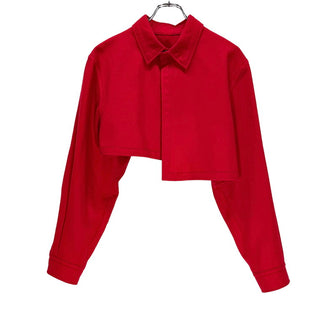 Y's Red felt short jacket