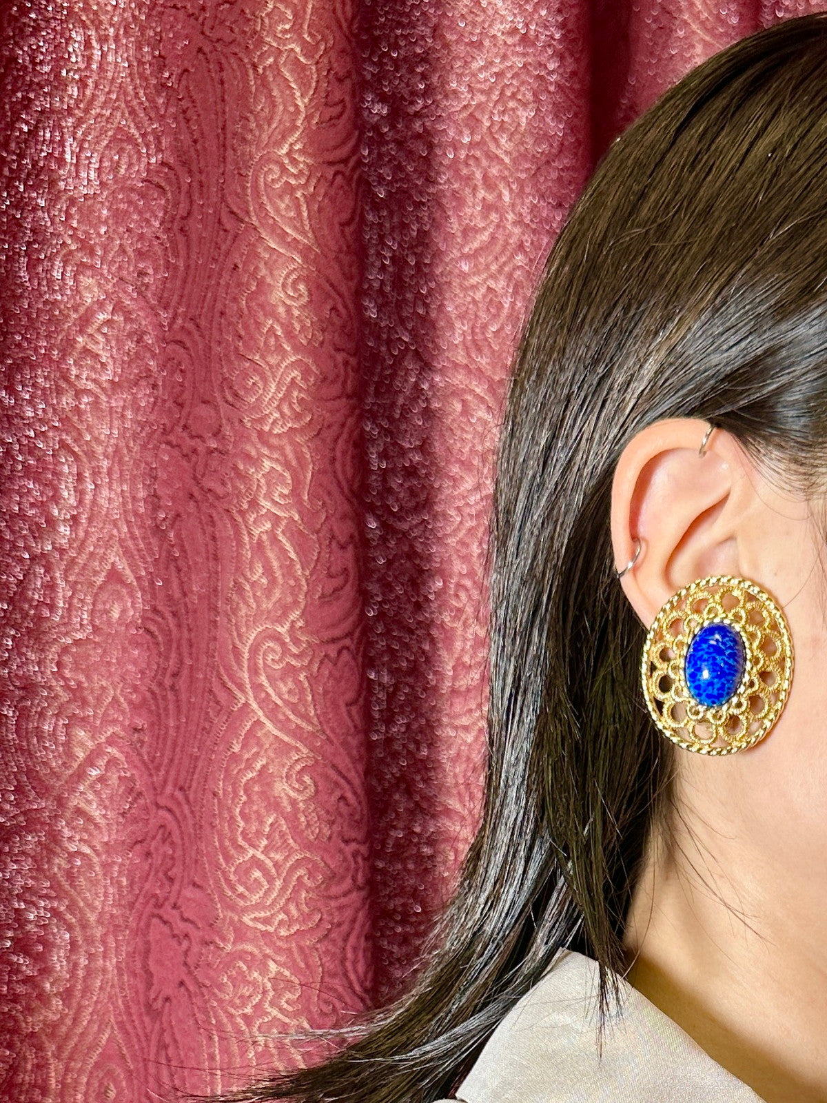 Christian Dior イヤリング ラピスラズリ