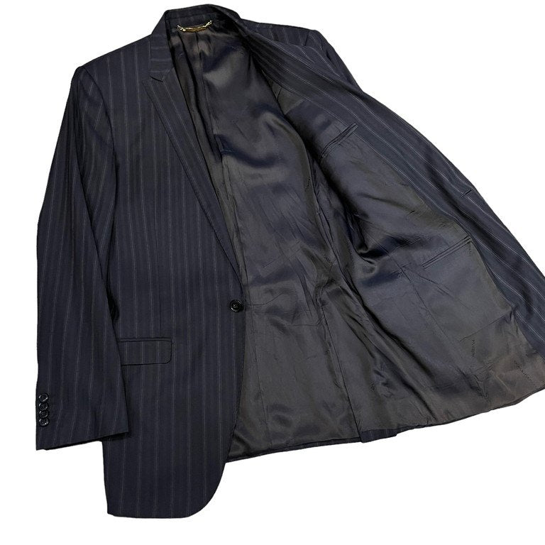 DOLCE&GABBANA ナローピークドラペルストライプ1Bテーラードジャケット