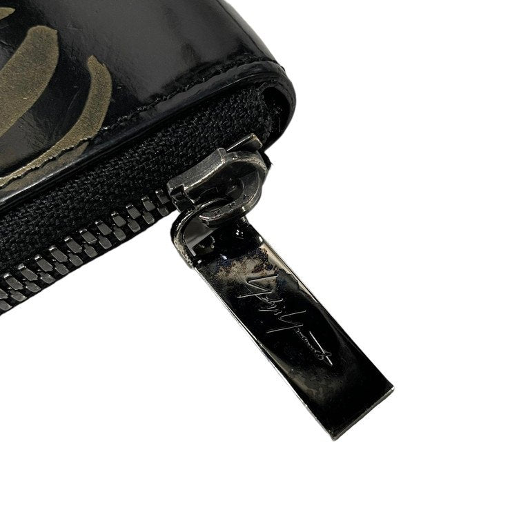 discord Yohji Yamamoto ガラスレザーペイントラウンドジップロングウォレット