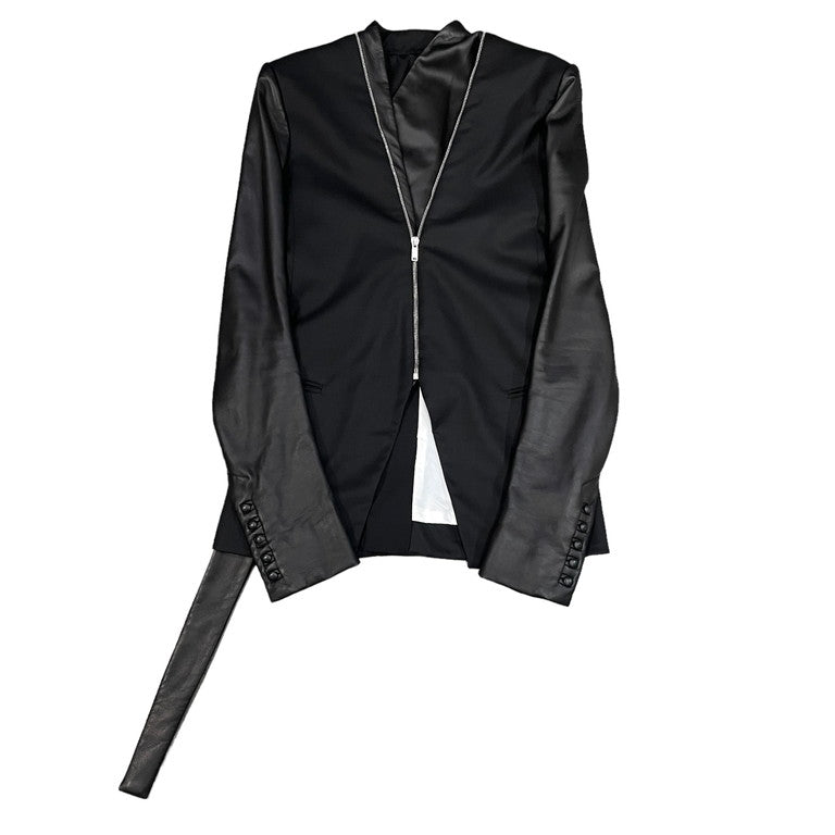 GARETH PUGH Leather switching high neck jacket