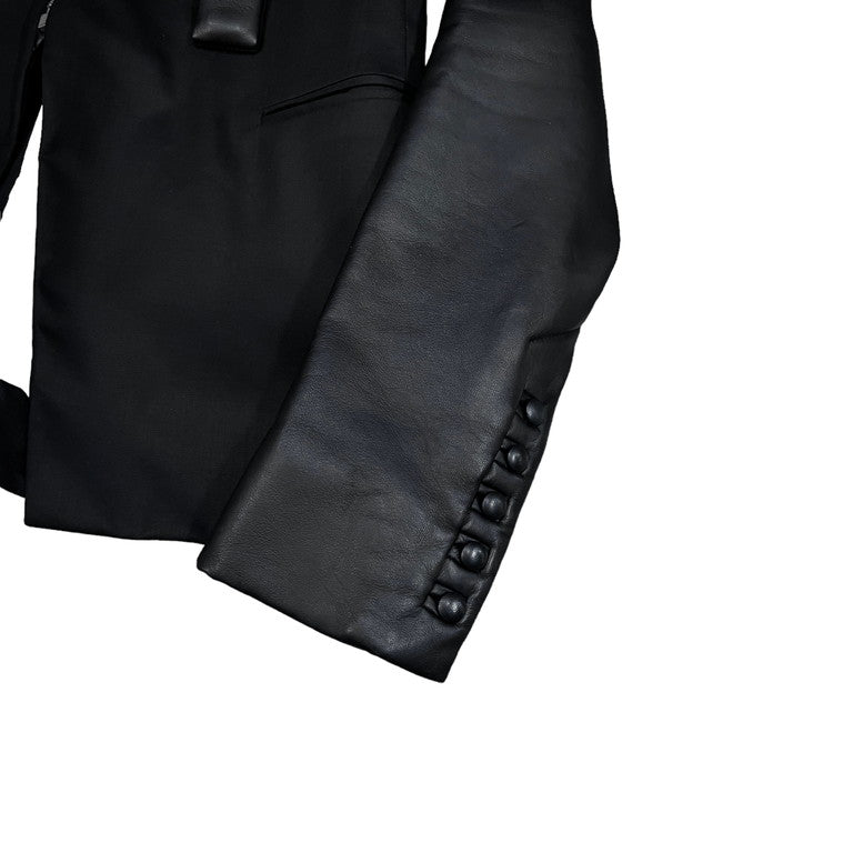 GARETH PUGH Leather switching high neck jacket