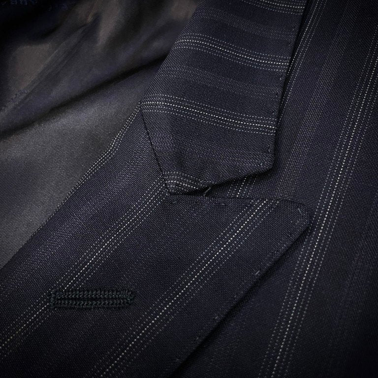 DOLCE&GABBANA ナローピークドラペルストライプ1Bテーラードジャケット