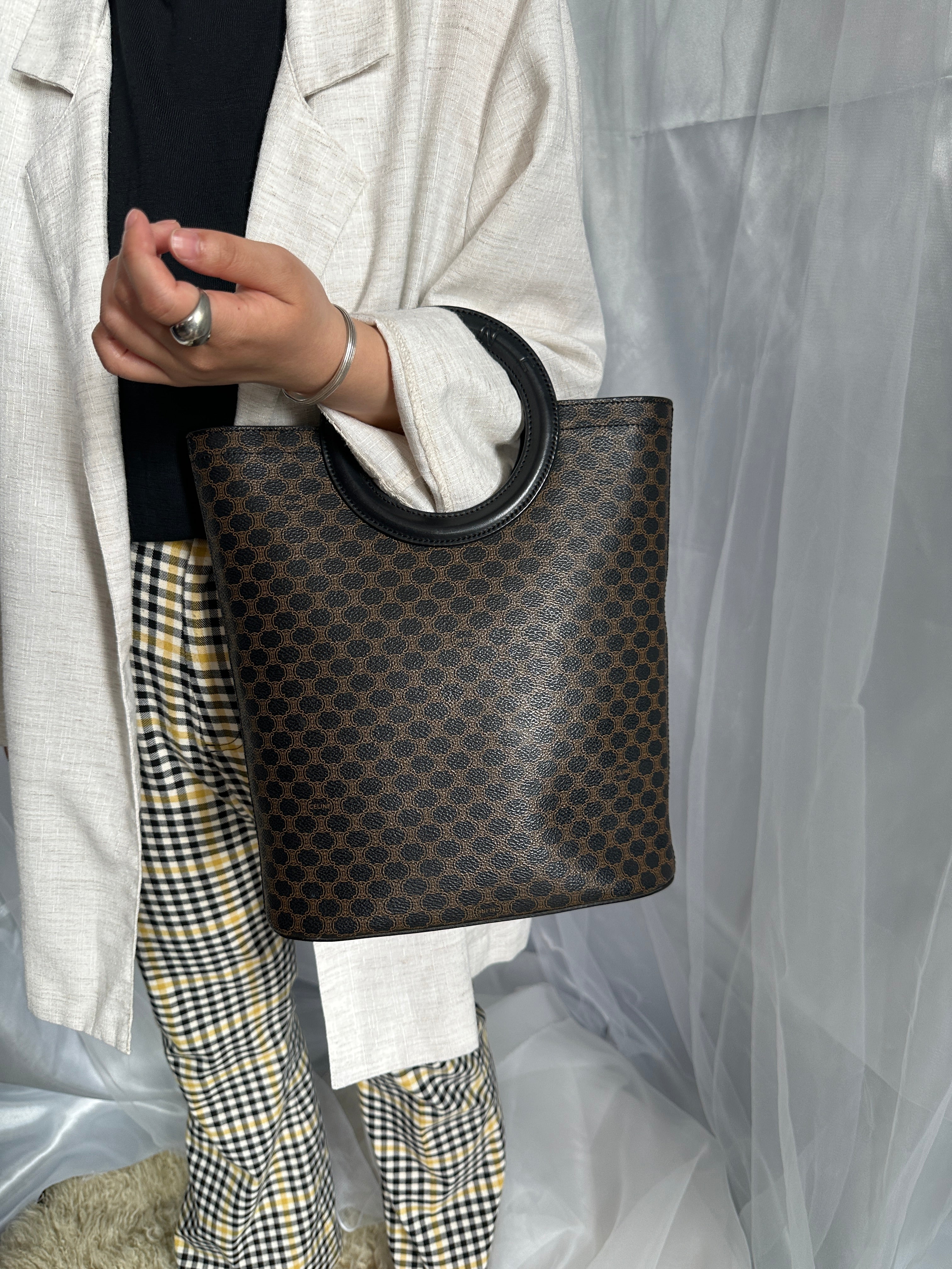 CELINE ハンドバッグ マカダム サークル