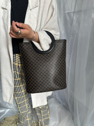 CELINE ハンドバッグ マカダム サークル