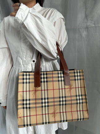 BURBERRY トートバッグ PVC レザー