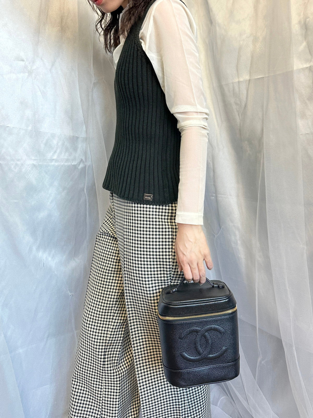 CHANEL バニティバッグ キャビアスキン