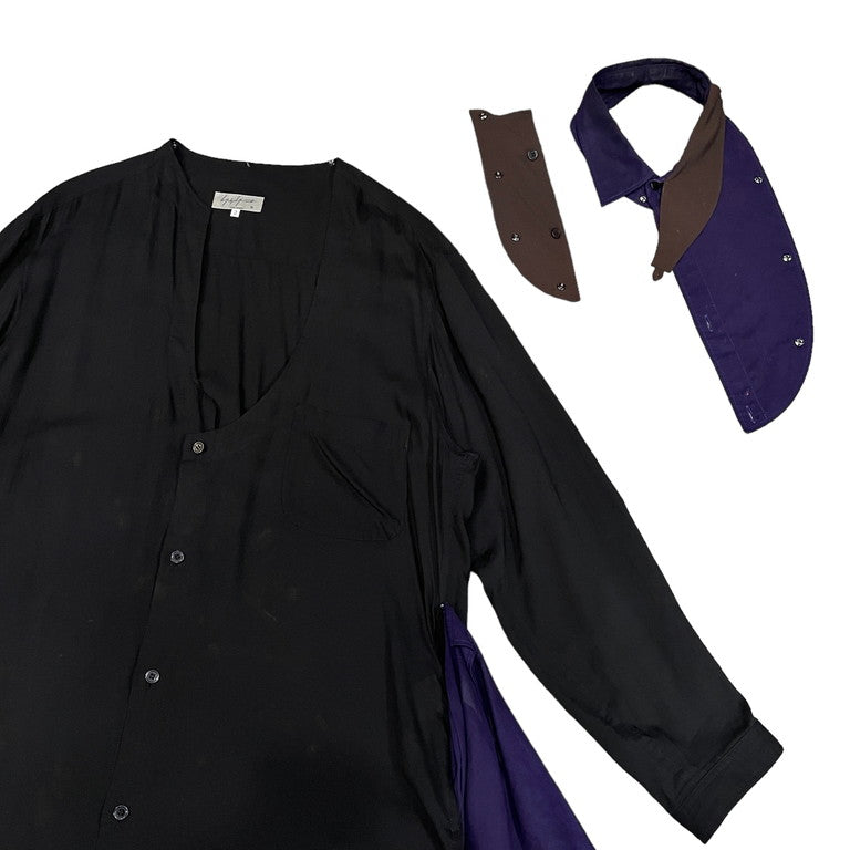 Yohji Yamamoto Pour Homme 19SS Layered tencel long shirt
