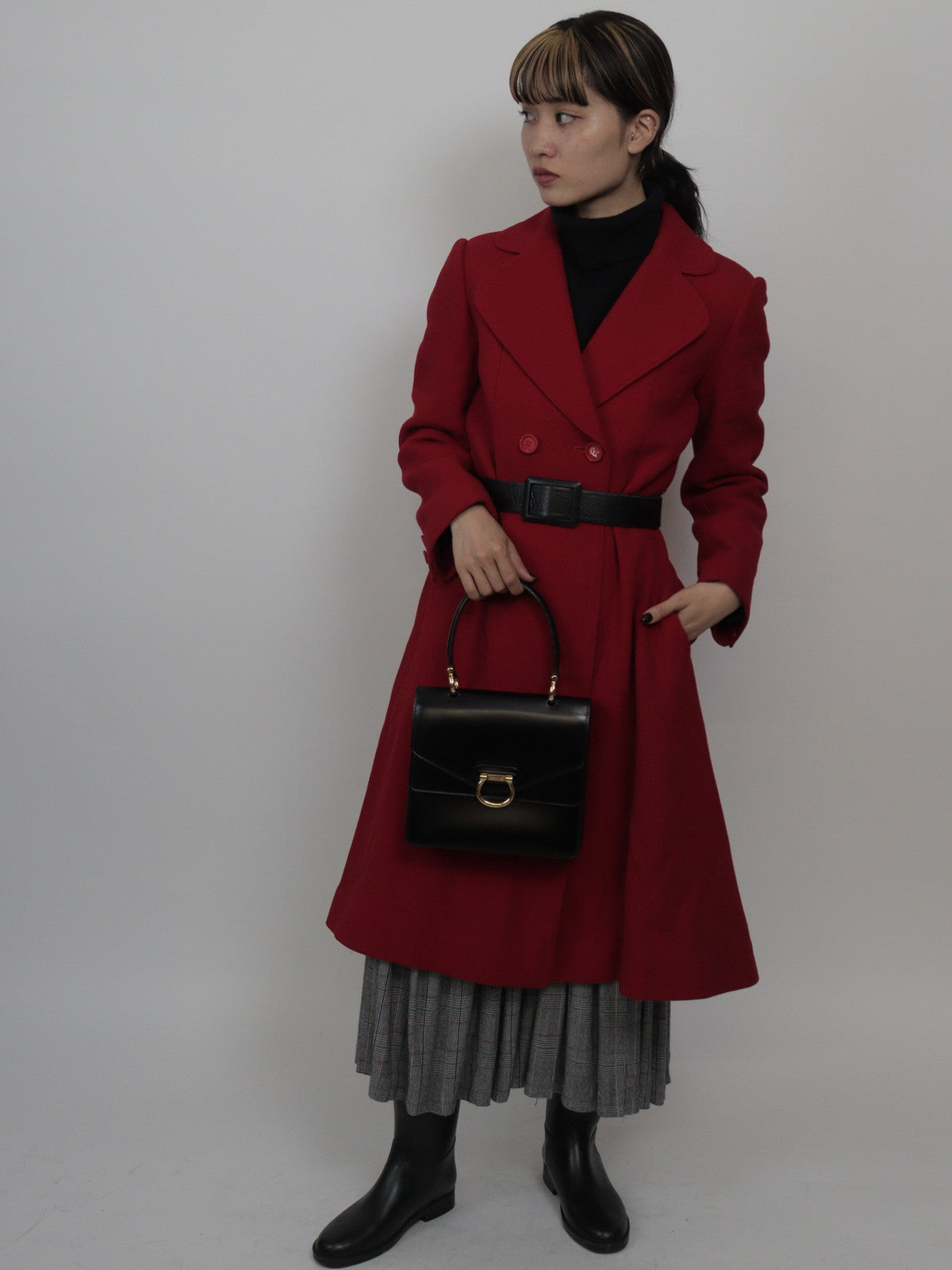 CELINE レザー ハンドバッグ